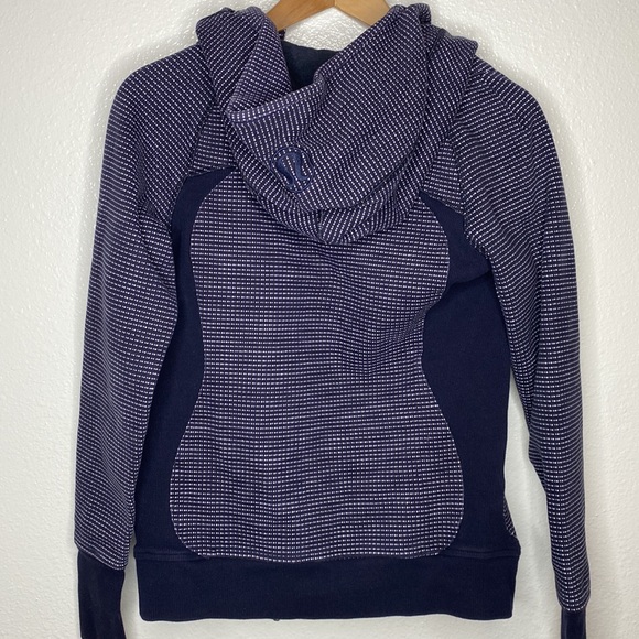 Lululemon 4 Scuba Hoodie III Double Dot Naval Blue Lullaby Naval Blue Zip Jacket - Picture 13 of 14